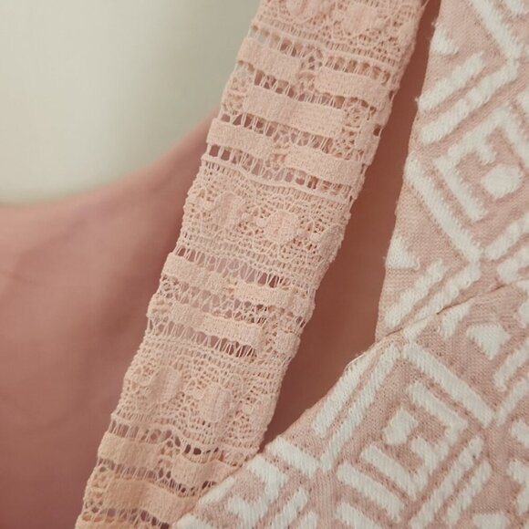 Stradivarius Pink Fit & Flare Sleeveless Tea Dress Mini Knee Length Soft Girl - Picture 8 of 11